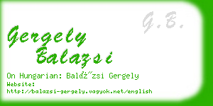 gergely balazsi business card